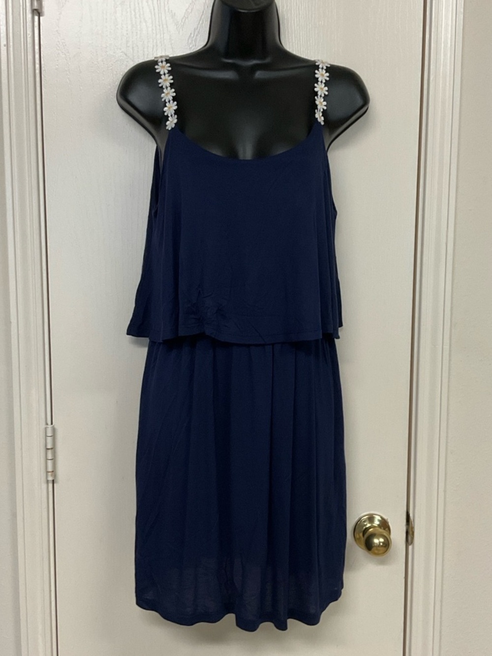 Miss Daisy Strap Navy Mini Dress